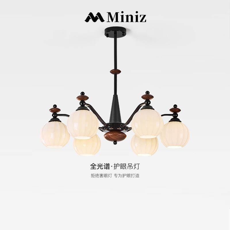 桃法式古客823厅吊灯中主灯玻璃美式复古气高端大胡木纹护眼大厅,家装灯饰光源,智能吊灯,淘宝优惠券,粉丝福利购,淘宝优惠卷