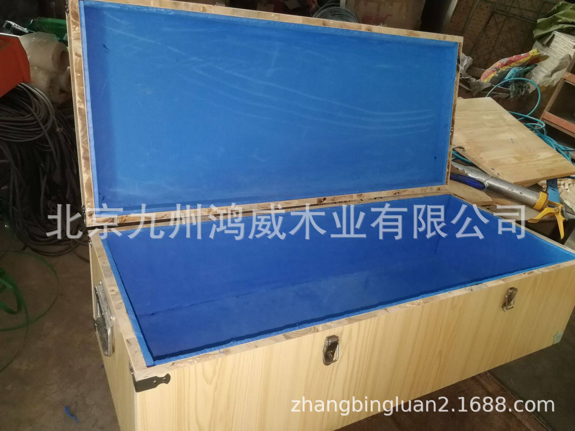 京津冀木包装 生态板木箱 家具板木箱 带合页锁扣提手