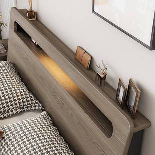 实木代简约双人床1.米P 66工厂直现销1.5出租房经济型1.2m8单床