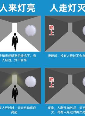 2顶4W雷达吸灯人体感应吸顶灯7WledR189-9W感应灯吸顶灯定制吸顶