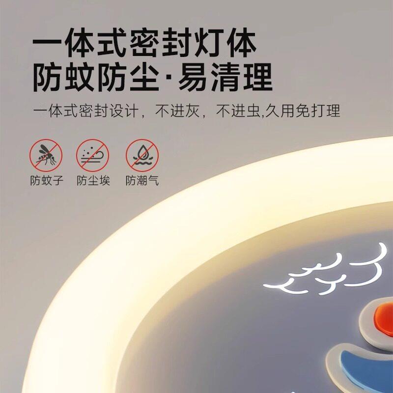 护眼灯具儿室简QQK童房灯孩卧灯约现创意卡通火箭房间lde吸顶灯