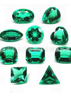 车平祖母绿切长方倒角形验培祖母绿宝裸育室石实长方培育培植水热