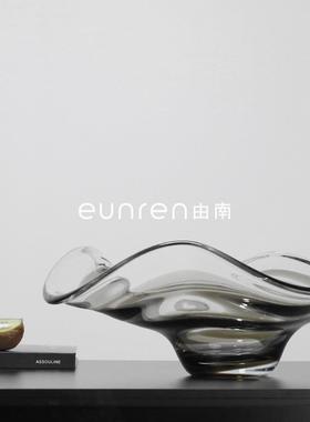 创意样板房间售简约楼处餐茶几玻璃水果盘收纳托盘软装饰品桌AZB