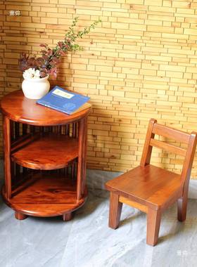 纯实木木柏现QYC代简约发边几茶头几床柜阳台置沙物架角几家用落