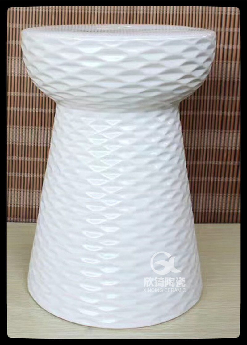 中式陶瓷鼓凳美式坐墩 软装瓷凳子陶瓷椅特色边几角几绣墩