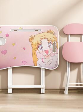便携儿童学习桌用椅套装家卡通可折书桌小学叠生写字WZV桌椅套式