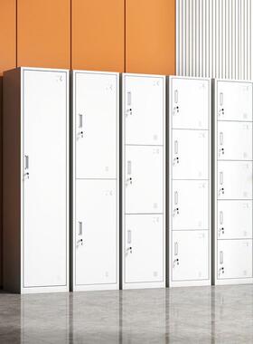 钢制更衣柜柜办公室舍带锁员工储物单门JUX铁皮宿更柜衣组合铁皮