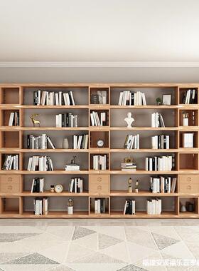 客厅上墙实摆木书落地靠墙置物架书YFL房书柜装整强多层收纳架架