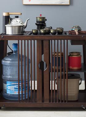 移动桌家用小茶茶木32848台侧柜边茶车实阳台泡茶几烧水壶一体煮