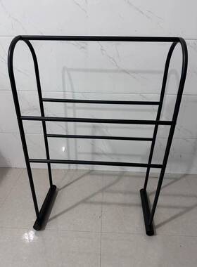 卫生DFC间毛架架免打孔壁挂子浴手室洗浴巾架杆厕巾所落地式置物