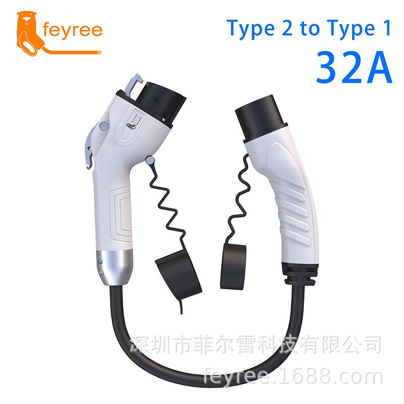 新AGO能交源家用电转接线欧转美单相16A32A充电桩转流动汽车换头