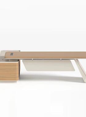 现木代高档桌办公老板桌原红杉B7系色系主管总经理办公套室全家具