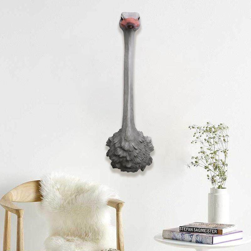 孔头动物头创意居墙面挂饰1180461墙饰树家工脂艺雀品