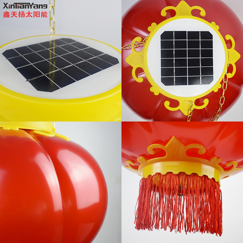 户外太阳能防水红灯笼过年