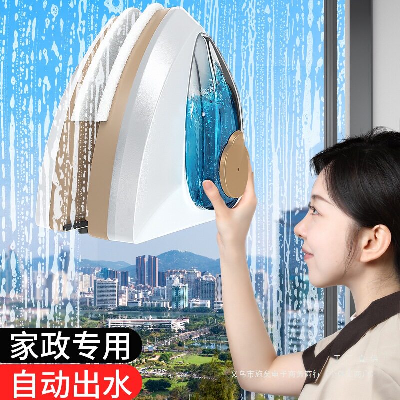 高层窗外双层双面擦玻璃器