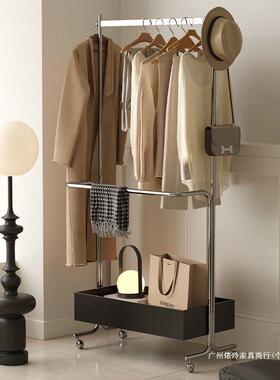 中古地衣架现代不锈钢挂衣衣室帽架卧架移动家落用GDN收纳置物衣