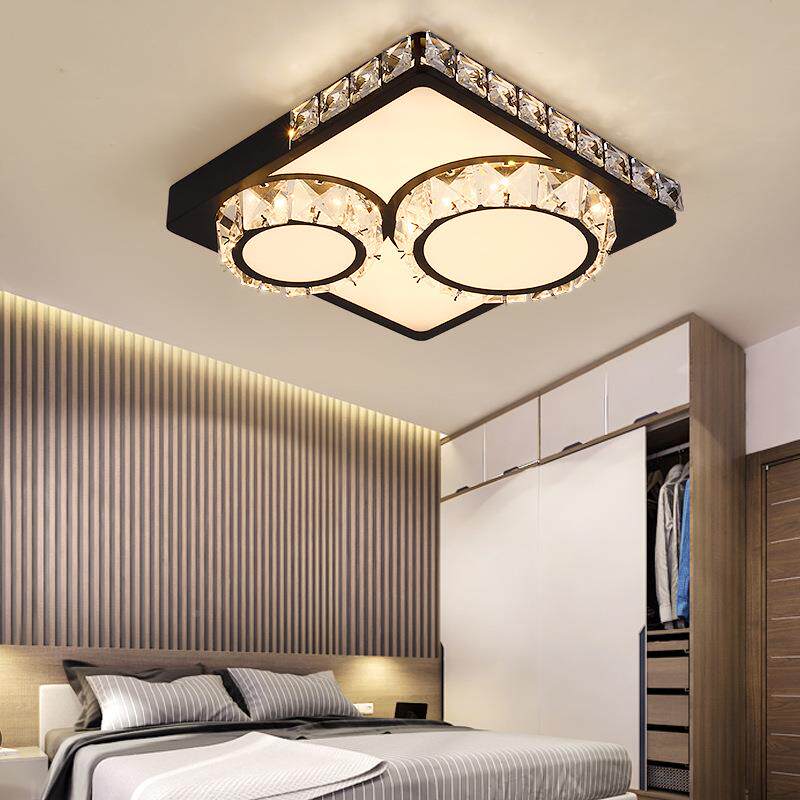 l灯d灯卧室圆形吸顶黑色双圈明卧室灯灯具751装超亮e灯饰