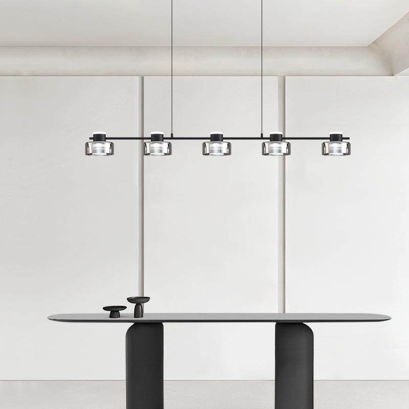 意式极简简玻长条餐厅吊灯轻786奢约设计师现代灯2中024新款璃山