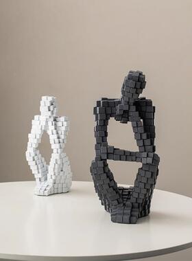 创现代术简约UYD抽象艺摆电视意柜酒柜轻奢件家居装饰品玄关迪鹏