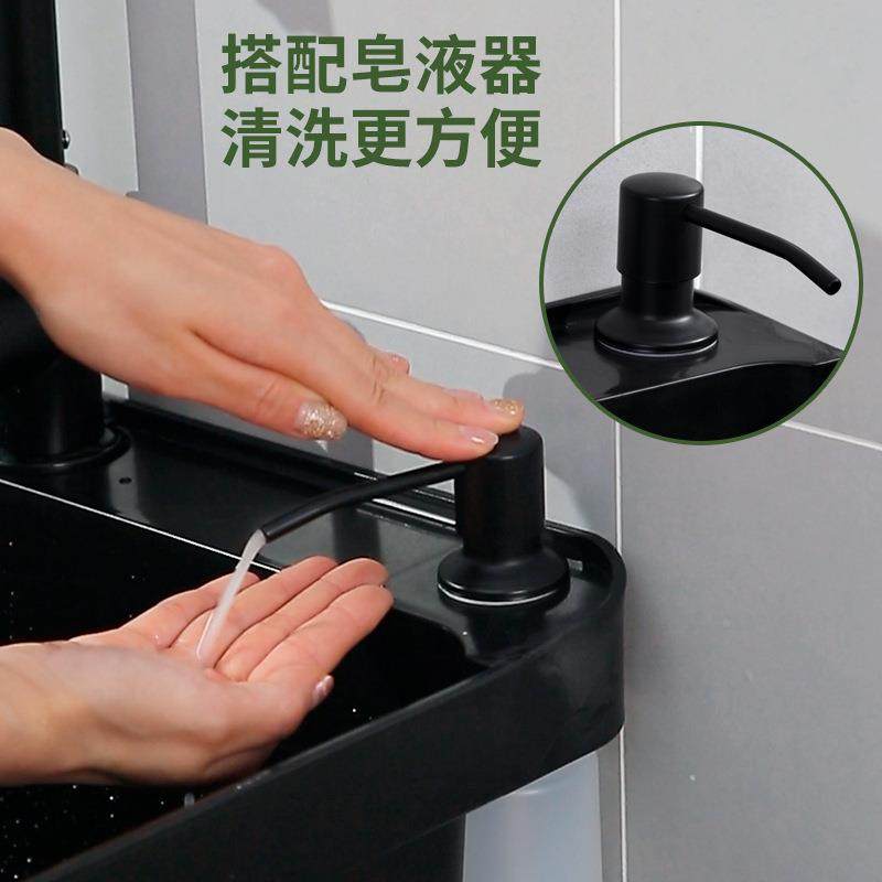 阳家用水池洗台带搓板塑料洗厚衣池洗手69池水槽加洗衣台台盆一体