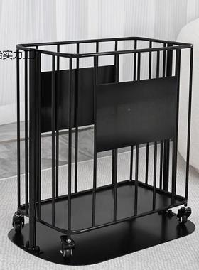 家用落地卧奢室挂衣简架移动纳约现代AHF轻大容量脏衣篓收架一体