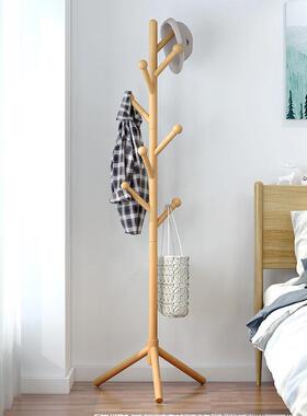 实木架衣架落XVT地卧室衣帽家用衣架置挂物架衣帽衣间客厅晾挂服