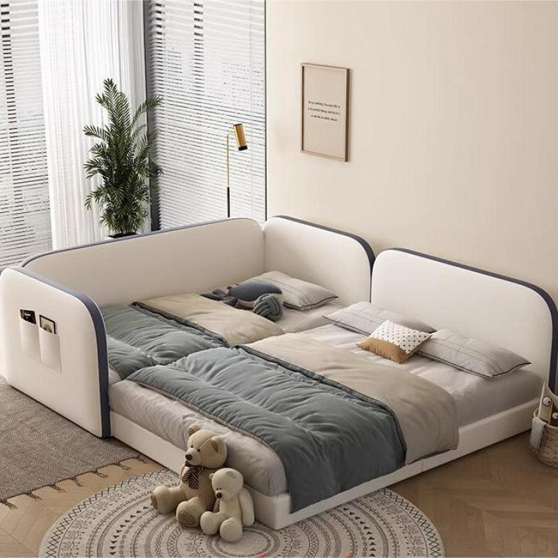 简约现代儿童亲子户型主SCS卧卧床室大床超大母床可加子宽拼接小