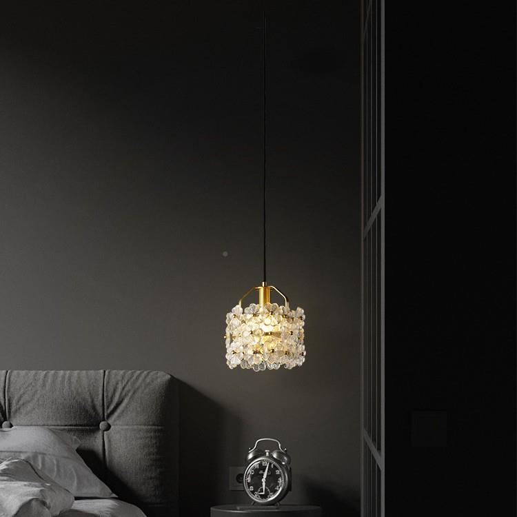 轻奢法式轻关卧室床头花朵44870吊灯田园风时尚大华气奢玄小吊灯