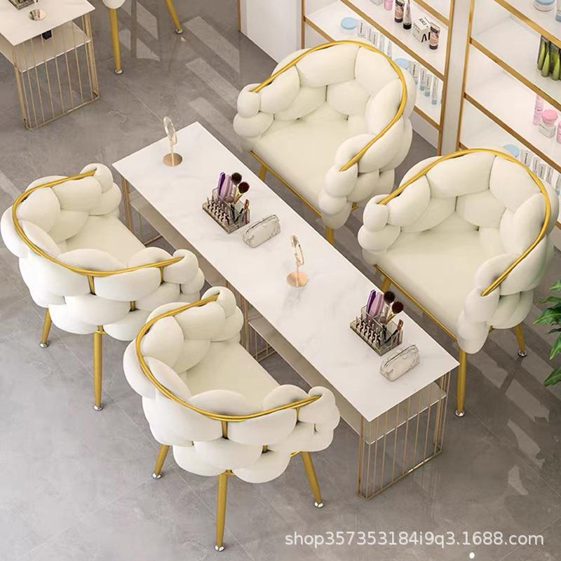 网红美甲椅舒子顾客久坐适椅顾客专妆用化女生卧25.4.4泡室化妆凳