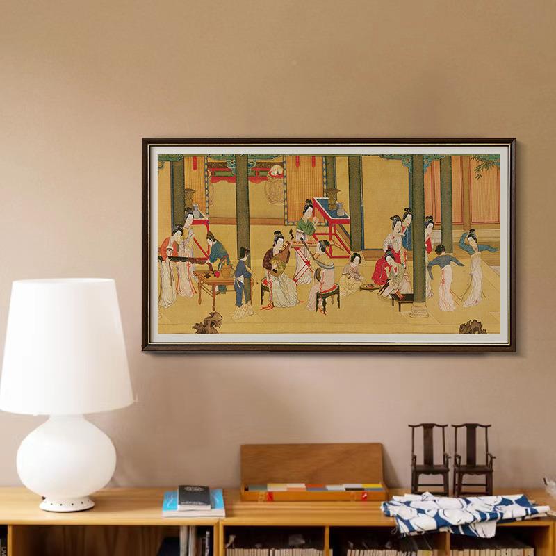 仇工笔画新中式复古装饰英画房西洋风众客厅餐C187厅书挂画宫小廷