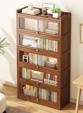 防尘书架落地家客厅带门展示UUY柜置用物架子物收纳柜书柜储一靠