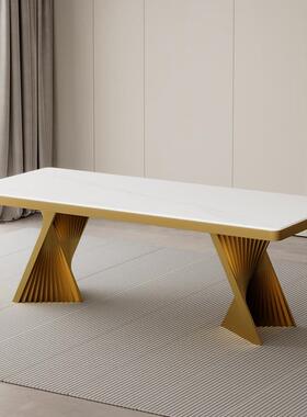 意式锈钢桌脚脚腿支架大不理石岩板餐桌脚书桌腿茶桌桌HOC办公桌