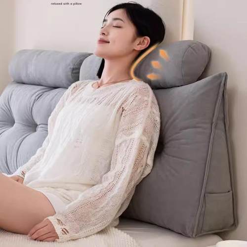 简约三床头bierjiaf软垫包靠榻榻米飘窗沙发靠雪尼尔带角头枕靠背