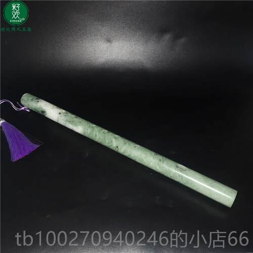 高档色玉石子女古白箫短笛笛古装汉服舞蹈笛子道风具乐器收藏摆件