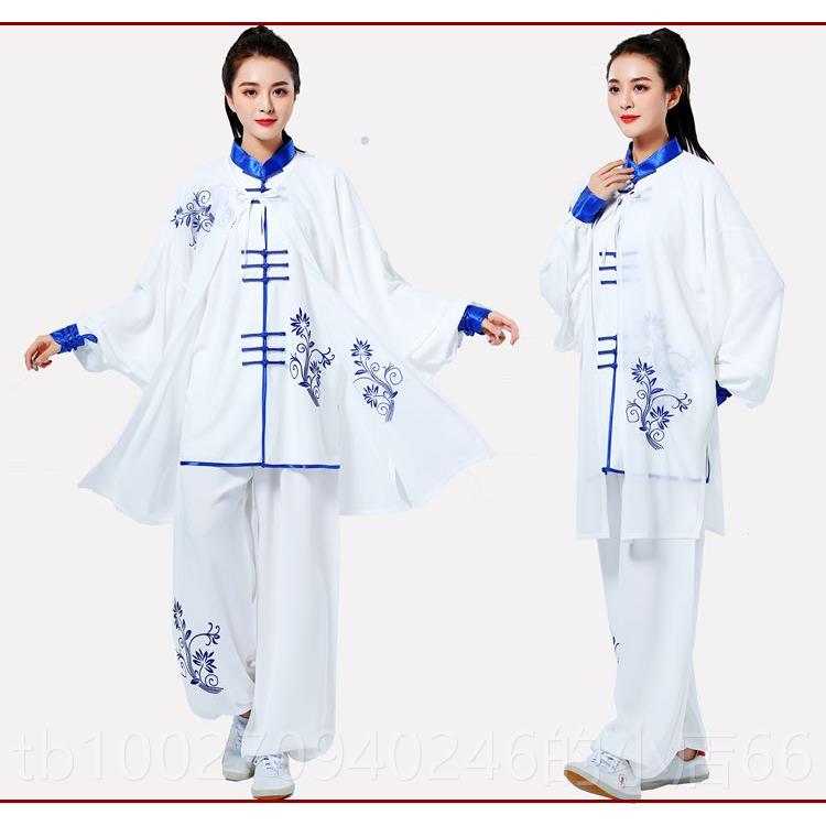 高档小春风和山太极服男女青花中国秋八段锦瓷表演服春秋武术练功