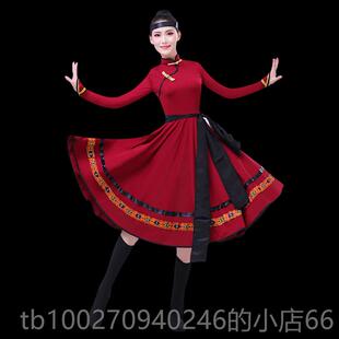 高档新款蒙古族舞蹈服装演出服民族风服饰蒙族服成人艺考舞女大蹈