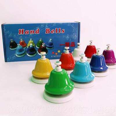 高档八旋律摇钟8音手摇音铃按钟八音课铃摇铃夫手音敲感钟奥尔乐