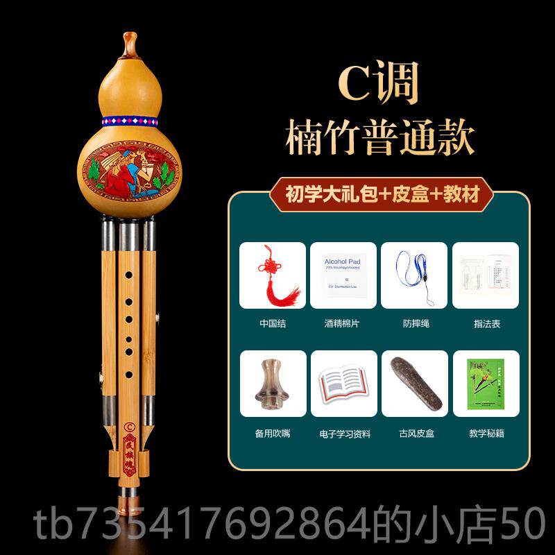 正品民族魂葫芦丝乐初小学者C调降B调儿童学生专用防七摔孔紫竹楠