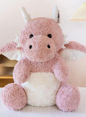 正品绿色小飞龙公仔毛绒祥玩具娃娃玩偶恐龙抱枕坐姿男生布款年龙