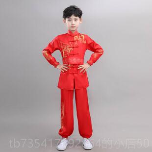 正品儿中国风武术龙服中国练功夫太极散打武馆训练服男女舞功童演