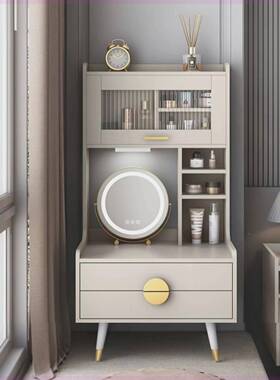 轻奢飘窗妆储物台妆台约小户型网红收纳化FHQ妆简桌梳一体卧室柜