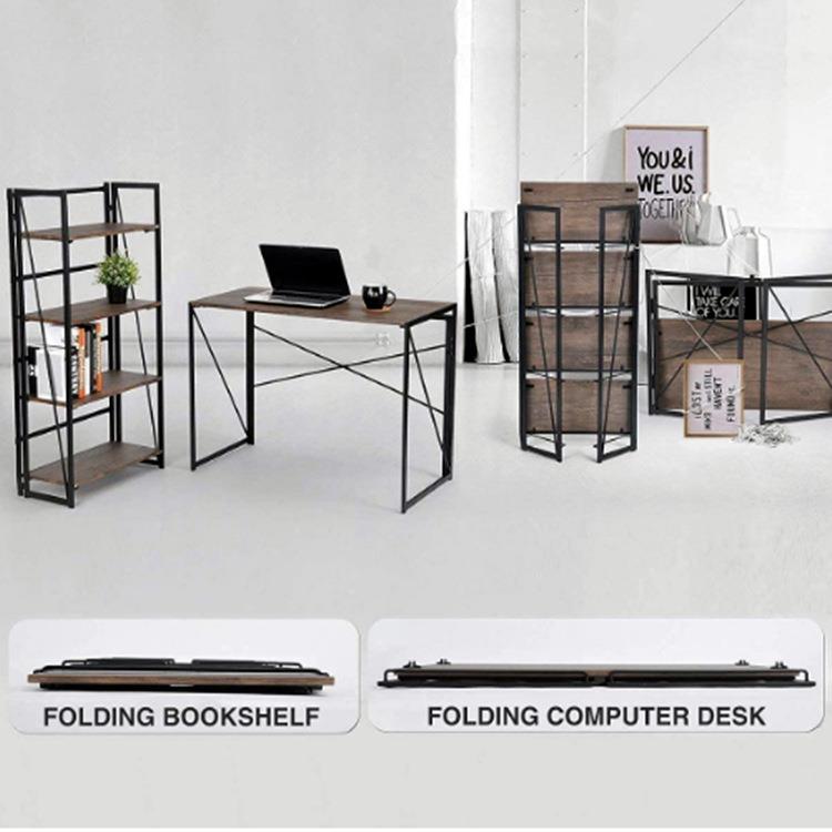 厂简Gx-256约可折叠电桌办公室免安装单人子书桌钢脑木家具桌工直