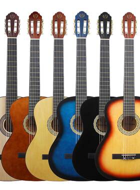 33910古典寸木古椴典吉他gu9itar男女角初学入门成人圆木吉他套装