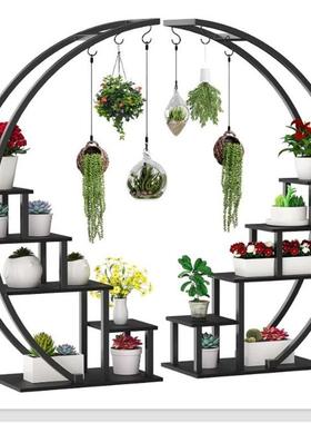 台客厅卧室h7812铁艺花架阳多层落式花盆架地室内绿兰萝吊地面架