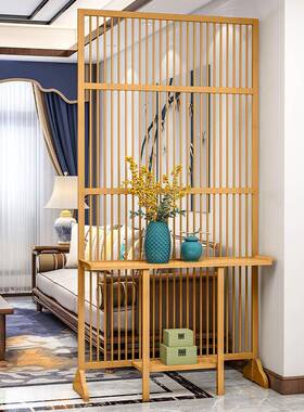 Q^X式新中入户658玄挡关柜客厅隔断屏风置物架简约现代进门遮格栅