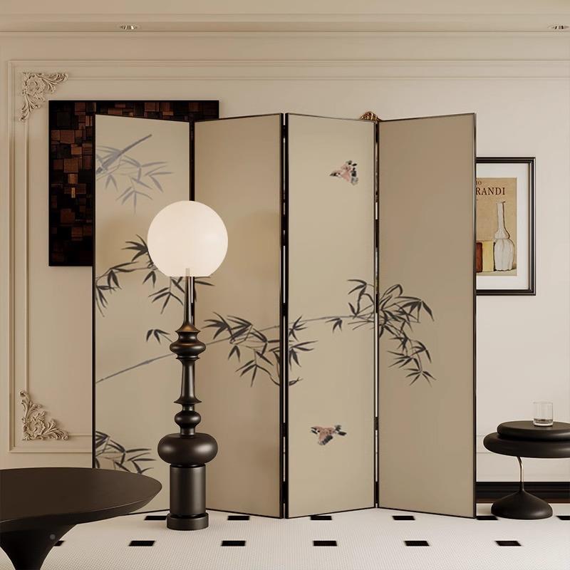 发法式中古墨竹屏风隔断客折叠FC507简约卧玄厅关沙背景遮挡家室