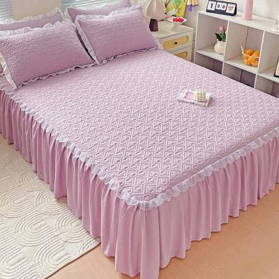 四季通用款夹蕾棉泡泡pxx10031棉防滑韩版丝垫保色护罩公主风纯床