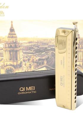 奇美牌12孔48音1六琴6孔6音4半音阶口奇美十孔口FWZ琴演奏口琴