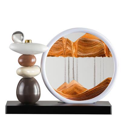 时来运转流沙画摆件饰11642—S客厅电视柜酒玄关装品办公柜室