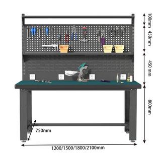 工业灰锈重型工作台防静实验443桌维修操作台车不钢钳工桌间装 配